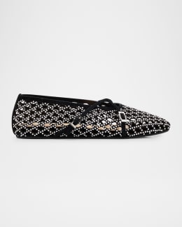 シューズ・サンダルその他 Loewe Ballerina Toy black leather and rhinestones Loewe Ballerina Toy black leather and rhinestones - Shoes
