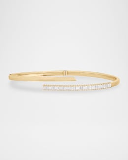 LANA Thin Hollow Hinge Bangle in 14K Yellow Gold | Neiman Marcus