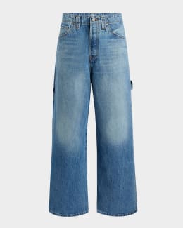 Bottega Veneta Indigo Soft Denim Wide-Leg Palazzo Jeans