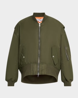 【ジャックムス】 Jackets - Bomber Jackets ジャケット Jacquemus Men's Leather and Shearling Bomber Jacket | Neiman