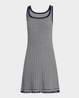 【関税込み】Staud ネイビー Didi ミニドレス STAUD Didi Boat-Neck Mini Dress | Neiman Marcus