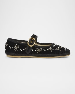 Saint Laurent Poppy Patent Buckle Foldable Ballerina Flats