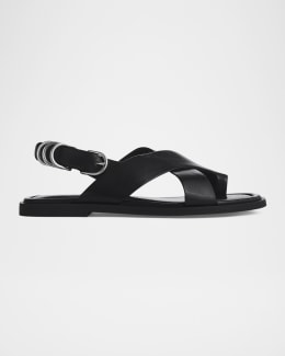 Church's Oriyah Suede Crisscross Flat Sandals | Neiman Marcus