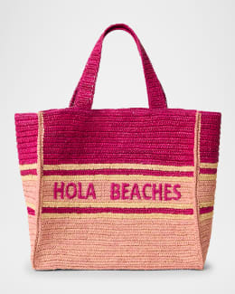 【BTB Los Angeles】Hola Beaches Tote かごバッグ トート BTB Los Angeles Hola Beaches Tote in Sand & Red | REVOLVE