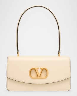 VALENTINO ミンク フラワー マフラー Valentino Garavani VSLING Mini Flower Embroidered Top-Handle