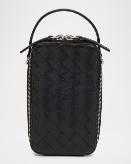 Bottega Veneta Men's Diago Vertical Leather Phone Pouch