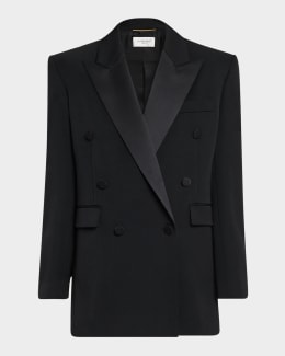 Bottega Veneta Knot Double-Breasted Oversized Blazer Jacket