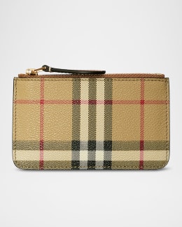 Burberry Sommerset Check Zip Card Holder | Neiman Marcus