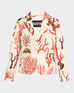 Dries Van Noten Vurano Studded Multi-Print Zip Jacket