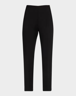 【関税＆送料込み】Saint Laurent Straight Trousers Pr12 SAINT LAURENT Pleated silk-satin straight-leg pants | NET-A