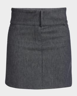 JW Anderson Patch Pocket Mini Denim Skirt | Neiman Marcus