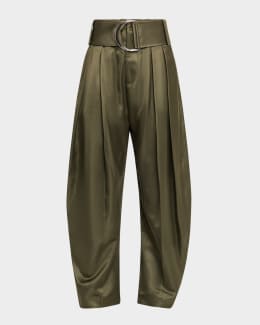Jacquemus Le Pantalon Ovalo Pleated Wide-Leg Trousers
