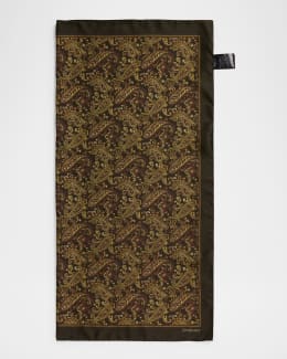 Saint Laurent Carre Leopard-Print Silk Scarf | Neiman Marcus