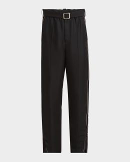 Moncler Men' Fleece Logo Sweatpants | Neiman Marcus