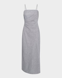 Theory　Lightweight Wool Tiered Dressサイズ0 Theory Tiered Lightweight Wool Midi Dress | Neiman Marcus