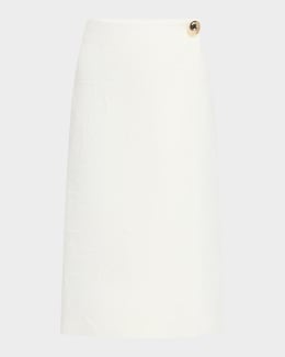 FABIANA FILIPPI Straight Heathered Knit Mini Skirt | Neiman