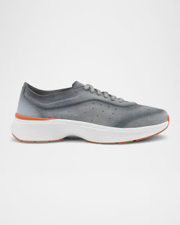 スニーカー SANTONI Men Sneakers Blue MBCD21959BARTSEY U60 Santoni Stretch knit sneakers for Men - Blue in UAE | Level