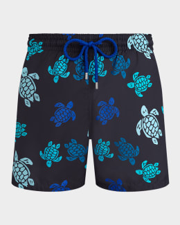Vilebrequin Men's Landscape Turtles Swim Shorts | Neiman Marcus