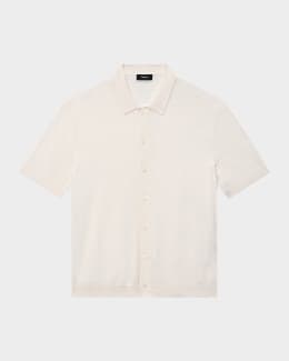 Irving Short-Sleeve Shirt Structure Knit Bering - Theory Men