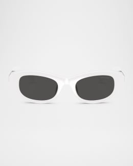 Lanvin Babe Oversized Square Twisted Metal Sunglasses