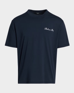 Balmain Men's Crystal Vintage Logo Crewneck T-Shirt | Neiman Marcus