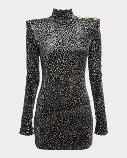 Balmain Belted Strapless Leather Mini Bustier Dress | Neiman Marcus