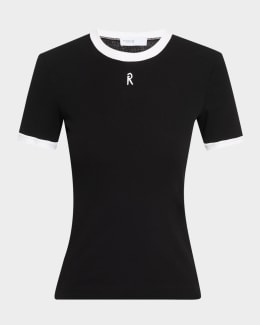 THE ROW Keyla Short-Sleeve Fine Cashmere T-Shirt | Neiman Marcus