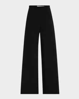 24SS new/LOEWE ロゴジャカードワイドレッグパンツ Pants Black Loewe Logo-jacquard wool wide-leg pants Loewe