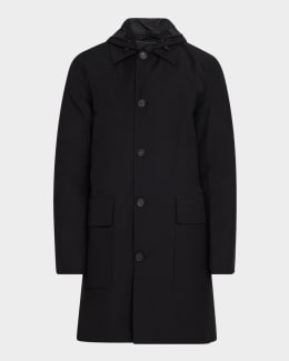 Theory Men's Car Coat in Luxe New Divide | Neiman Marcus