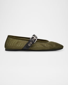 Miu Miu Bow Woven Suede & Leather Boat Shoes | Neiman Marcus