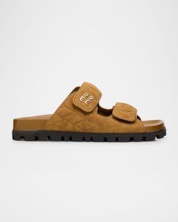 Miu Miu Bicolor Leather Mary Jane Thong Sandals | Neiman Marcus