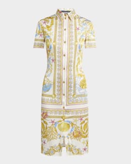Versace Barocco Foulard Coupe des Dieux Dress | Neiman Marcus