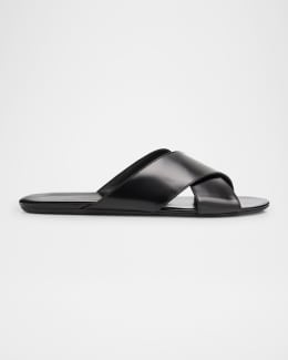 【日本入手困難】プラダ Suede crisscross slides サンダル Prada Suede Crisscross Slide Sandals | Neiman Marcus