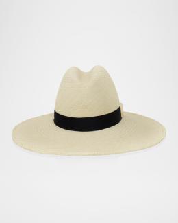 Janessa Leone Corinne Belted Wool Fedora Hat | Neiman Marcus display picture 2