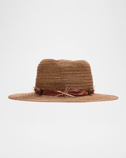 MAX MARA 「 Rodesia 」パナマハット Max Mara Rodesia M-Logo Straw Hat | Neiman Marcus