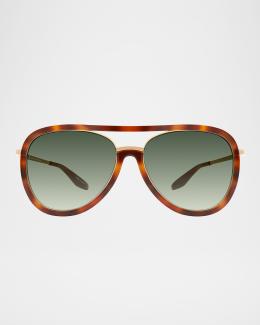 Barton Perreira Brown sully Gradient Aviator Sunglasses originally $630 Barton Perreira Sully Aviator Titanium Sunglasses | Neiman  main image 2