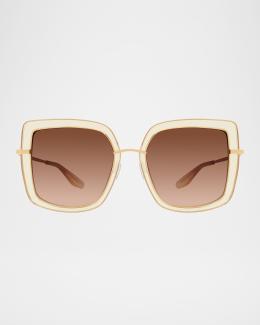 Barton Perreira Folasade Titanium Square Sunglasses | Neiman  display picture 1
