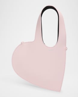 トートバッグ COPERNI Heart pink leather tote bag Coperni Heart Tote Bag - Light Pink | Garmentory