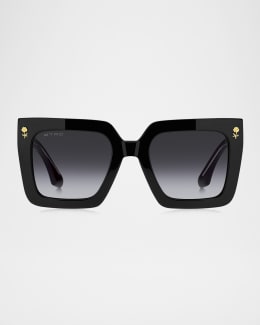 ETRO トレフクラフィックフリントセミシアトレス 126514541 0260 Etro Tailoring Logo Acetate Butterfly Sunglasses | Neiman Marcus