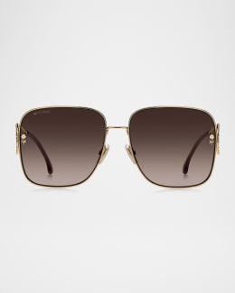 Etro Tailoring Logo Acetate Butterfly Sunglasses | Neiman Marcus