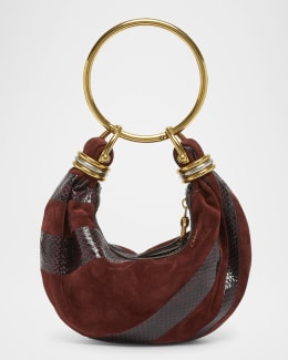 Chloe Bracelet Top-Handle Bag in Metallic Calfskin | Neiman