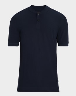 Giorgio Armani Men's Textured Stretch T-Shirt | Neiman Marcus
