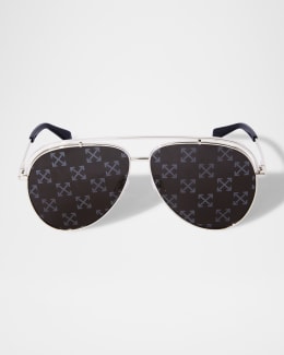 Off-White Men's Tampa Metal and Acetate Rectangle Sunglasses