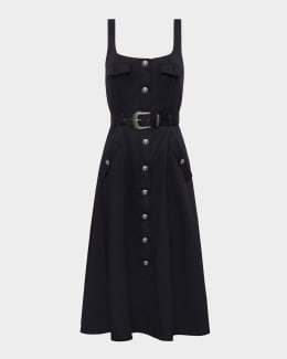 Theory Sleeveless Melange Tweed Mini Dress | Neiman Marcus
