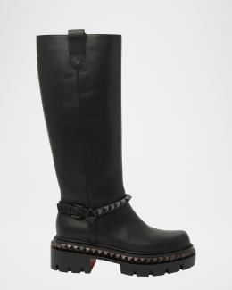 イブサンローラン&JILLSTUART Saint Laurent Jill Smooth Leather Knee-High Boots | Neiman Marcus