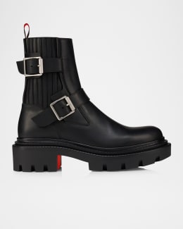 THE ROW Leather Short Moto Boots | Neiman Marcus