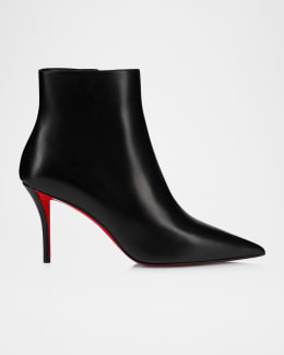 Christian Louboutin 85mm Vibella Leopard-Print Leather Booties