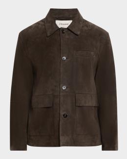 FRAME Men's Wool Full-Zip Blouson | Neiman Marcus