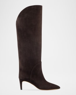 ブーツその他 PARIS TEXAS Ines Reverse suede boots CIOCCOLATO BLACK PARIS TEXAS Ines suede knee boots | NET-A-PORTER