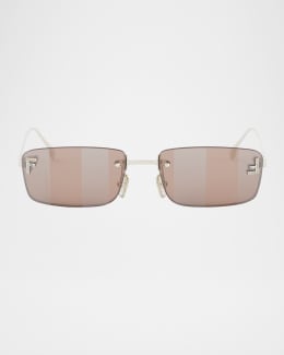 Ferragamo Gancini Acetate Square Sunglasses | Neiman Marcus